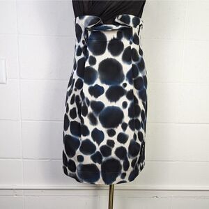 Marc Cain Knee Length Pencil Skirt Black and White Size N2